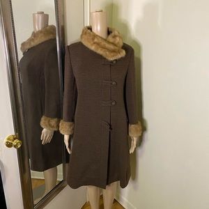Vintage Fur Cuff Coat